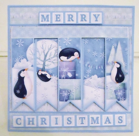PENGUIN PARTY Christmas Easy Cut Word Strips or Alphabet Tiles Word Kit by Pam Stubley