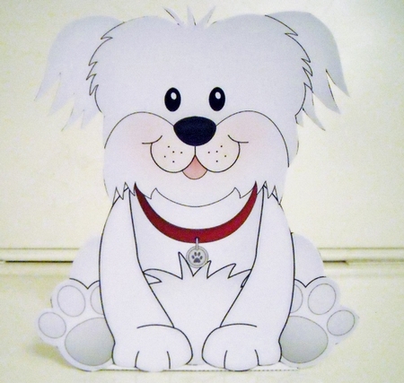 3D Cute Canine Treat Box Gift Set Mini Kit - Little Bichon Frise Dog Maxie by Pam Stubley