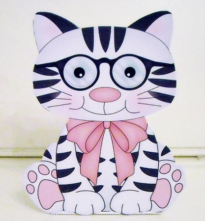 3D Cute Cat Treat Box Gift Set Mini Kit - Cute Little Cat Sammy by Pam Stubley