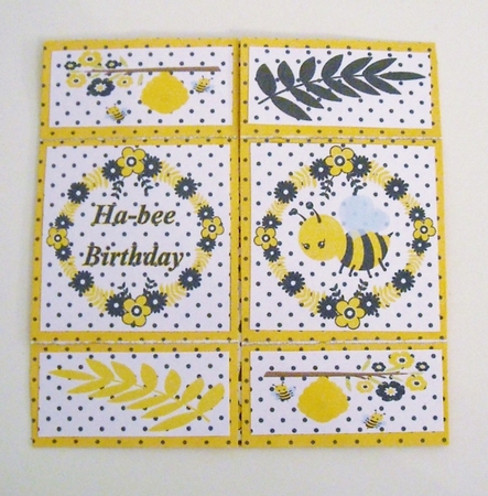 Bee Awesome NeverEnding Card Kit or Ha-Bee Birthday Never Ending Card by Pam Stubley