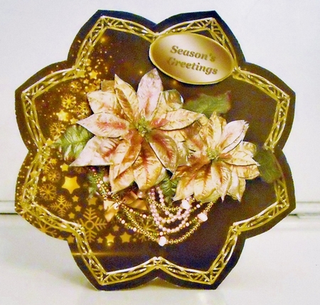 Christmas Bling - Petal Shaped Card Mini Kit by Pam Stubley