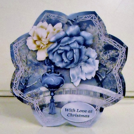 Winter Roses - Petal Shaped Card Mini Kit by Pam Stubley