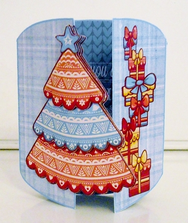Christmas Tree Gatefold Card by Pam Stubley