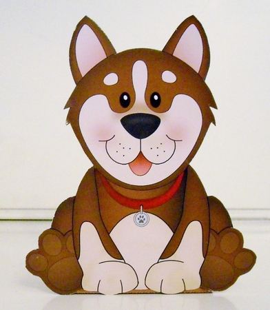 3D Cute Canine Treat Box Gift Set Mini Kit - Little Husky Dog Biscuit by Pam Stubley