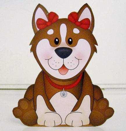 3D Cute Canine Treat Box Gift Set Mini Kit - Little Husky Dog Sugar by Pam Stubley