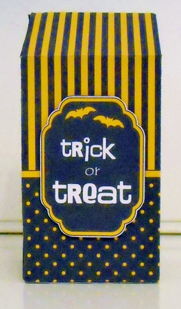 3D Halloween Spots & Stripes Milk Carton Treat Box by Pam Stubley