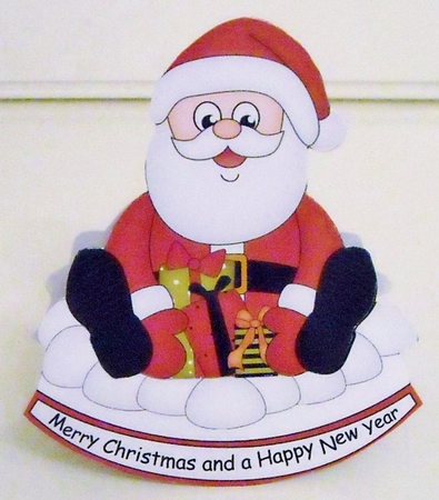 3D Shaped Rocking Christmas Card Mini Kit - Santa has Xmas Presents by Pam Stubley