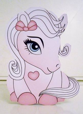 3D Shaped Card Mini Kit - Cute Little Pony Marshmallow by Pam Stubley