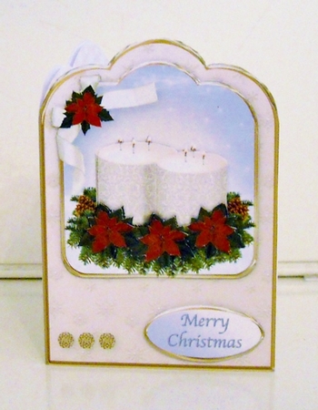 Christmas Candlelight - Shaped Card Mini Kit by Pam Stubley
