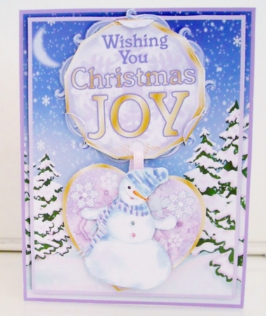 DROPLET CARD - Christmas Snowman by Pam Stubley