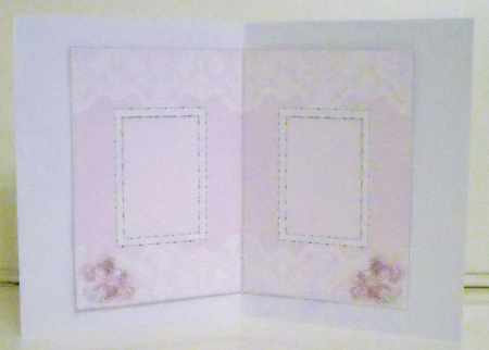 Lilac & White Lace 13th Anniversary Card Insert by Pam Stubley