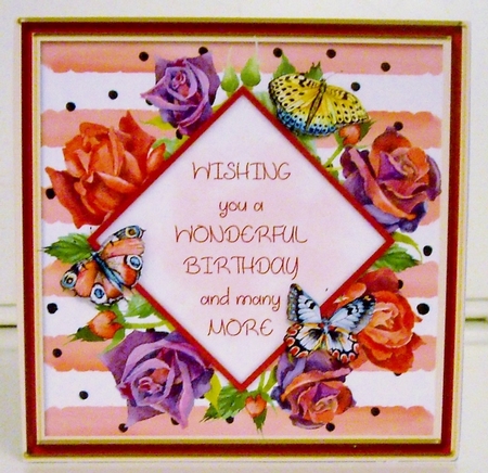 Diamond in Flowers Card Topper by Pam Stubley