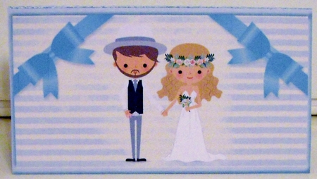 Bride & Groom Wallet - Pocket for Gift Vouchers or Money by Pam Stubley