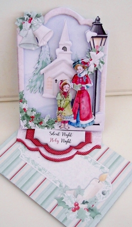 Ring out those Bells Shaped  Easel Card & Envelope by Pam Stubley