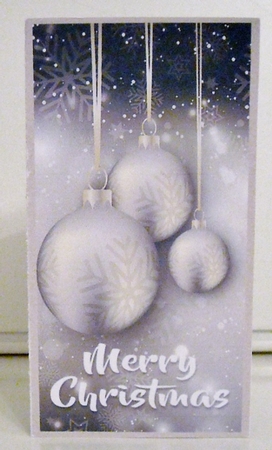 Elegant Christmas Balls Voucher, Gift, Money, Pocket, Wallet, Envelope by Pam Stubley