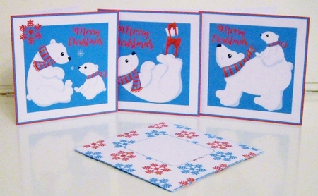 Polar Bear Mini Cards Kit by Pam Stubley