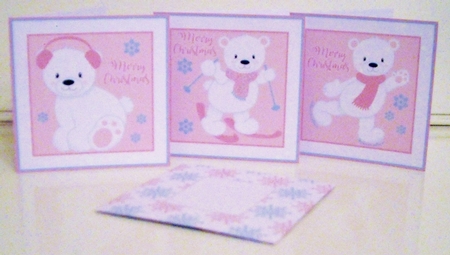 Polar Bear Mini Cards Kit by Pam Stubley