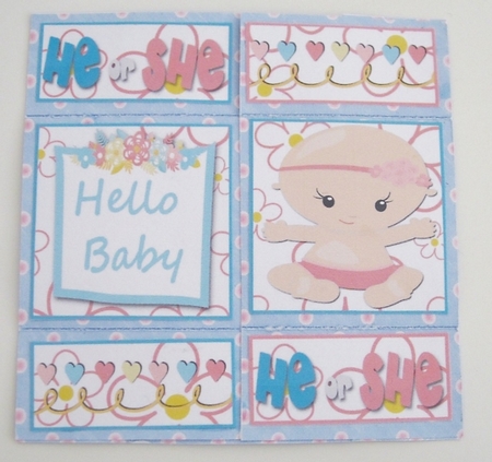 Gender Reveal Never Ending Card New Baby Boy or Girl Neverending by Pam Stubley
