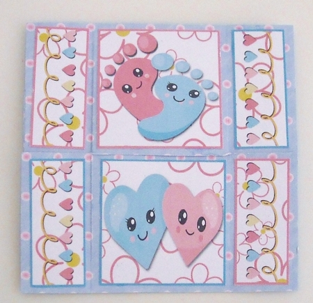 Gender Reveal Never Ending Card New Baby Boy or Girl Neverending by Pam Stubley