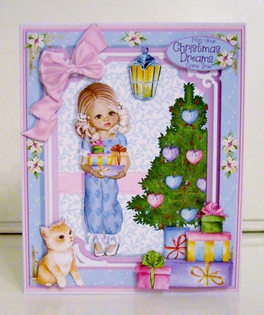QUICK CARD FRAME CARD FRONT - Presents for the Christmas Tree by Pam Stubley