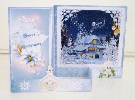 Z Fold Snowy Christmas including Template by Pam Stubley