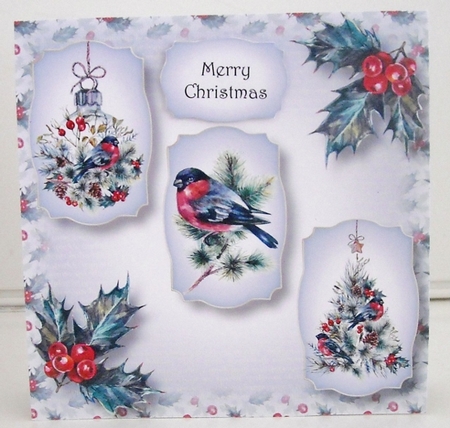 The Christmas Trio - Beautiful Birds 8x8 by Pam Stubley