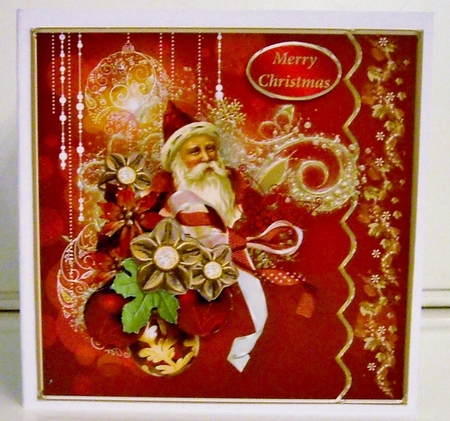 Vintage Santa - Decoupage Card Front by Pam Stubley