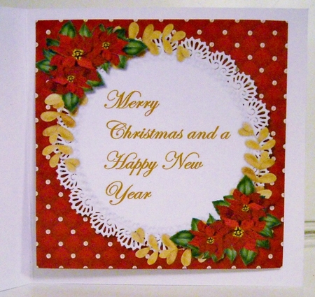  Insert for  Poinsettias Quick Card With Text by Pam Stubley