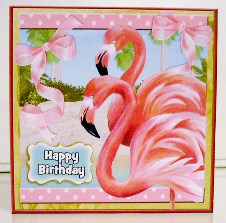 Happy Birthday- Flamingo #2 by Pam Stubley