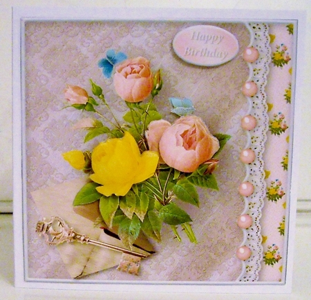 A Touch of Nostalgia - Decoupage Card Front by Pam Stubley