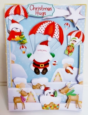 BOX CARD WITH STAND - Christmas Arrives by Pam Stubley