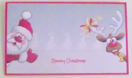 Santa and Rudolf by Pam Stubley
