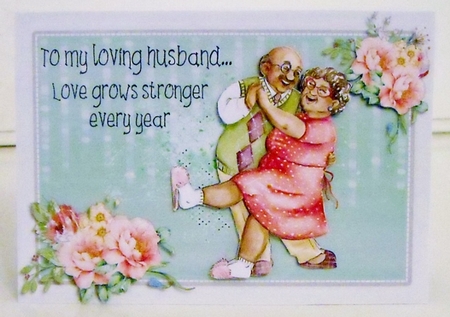Anniversary card - To my loving husband by Pam Stubley