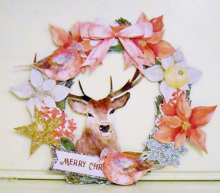 A Christmas Stag  Design-a-Wreath by Pam Stubley
