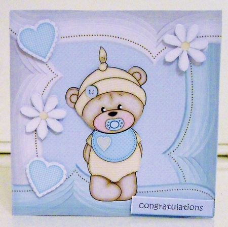 Card Topper & Insert Baby Boy 2 by Pam Stubley