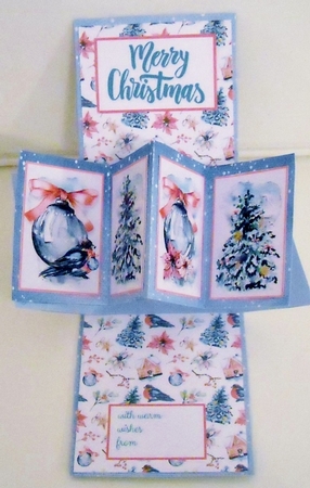 Christmas is Here Twisted Pop Up Card by Pam Stubley