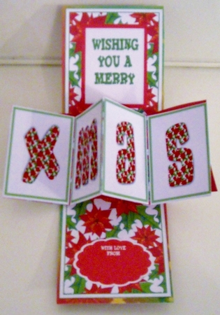 Christmas Love Twisted Pop Up Card by Pam Stubley