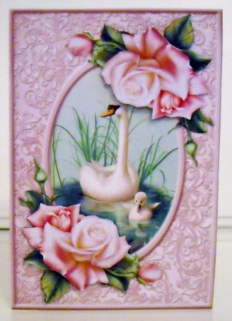 Beautiful Swan & Roses 1 by Pam Stubley