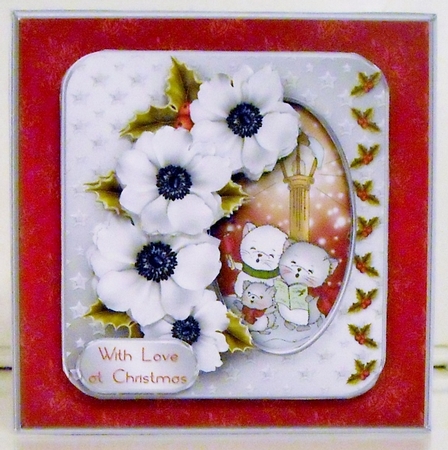 Kitten Carols - Layered Frame Card Mini Kit by Pam Stubley