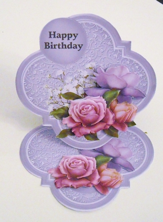 Roses & Gypsophilia easel card kit by Pam Stubley