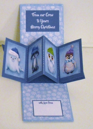 Cool Crew Christmas Twist 8 Pop Up Card by Pam Stubley