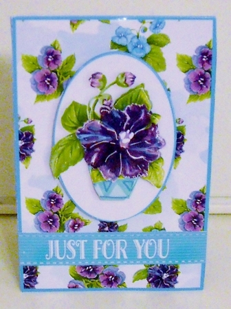 Violet Beauty Garden Fence Twist & Pop Up Card by Pam Stubley