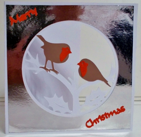 Two Robins Aperture Card by Pam Stubley