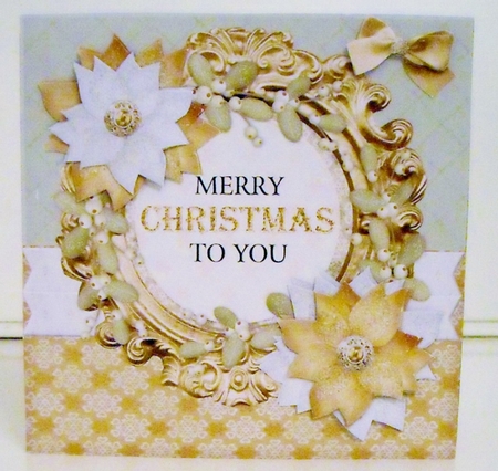 Merry Christmas Golden Frame Mini Kit by Pam Stubley