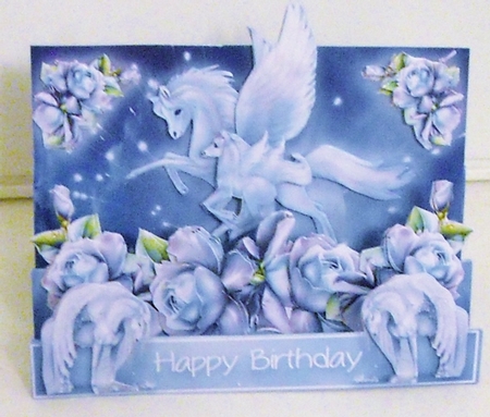 Magical Pegsasus Mountain Fold Card by Pam Stubley