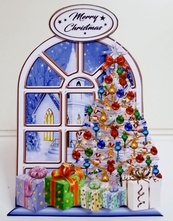 Festive Window by Pam Stubley