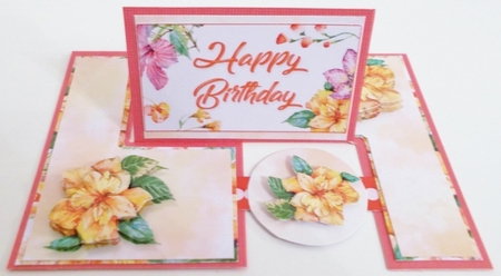 Impossible Card - Tropical Blooms by Pam Stubley
