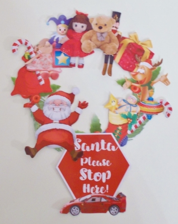Stop Here Santa Design-a-Wreath by Pam Stubley
