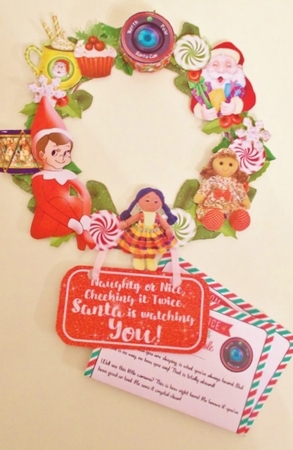Elf on the Shelf with 3D Santa Cam Design-a-Wreath by Pam Stubley