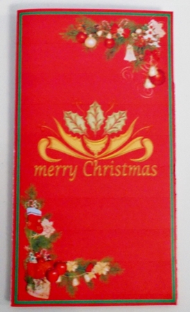 Red & green Christmas decorations money wallet by Pam Stubley